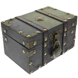 Confezione regalo Vintage Treasure Jewelry Box Orecchini Pirate Classical Organizer Pu Coin