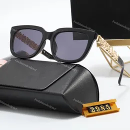 Herren-Lesebrille, Sonnenbrille, Herren-Sonnenbrille, Damen-Sonnenbrille, trendige Metall-Buchstabenrahmen-Brille, goldene Retro-Luxus-Sonnenbrille mit Box-Sonnenbrille für Damen