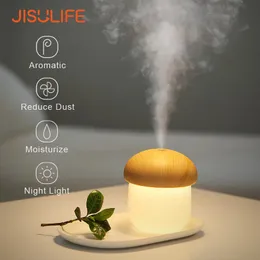 電化製品Jisulife Mini Humidifier arome diffuser for home baby car air air himdifier 250mlかわいいマッシュルームミスト加湿器