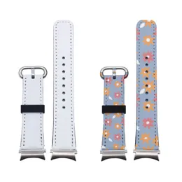 Sublimation Blank Leather Watch Band för Galaxy Watch 4/5 Rem ersättningsämnen med kontakt