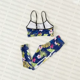 Flower Print Tracksuits Women Sexy Sport Vest Summer Breathable ...