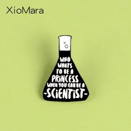 Broches Pins Frankenstein Laboratório Black Baker Pin Chemistry Experiment Scientist Broche Badge Metal Jeans Bag Mulheres homens pinspins de esmalte