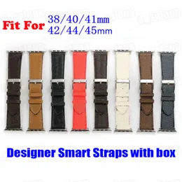 Designer Watch Strap Bands Armband Watchband Floral Watchbands Smart Straps For 38mm/30mm/41mm/42mm/44mm/45mm With Present Box