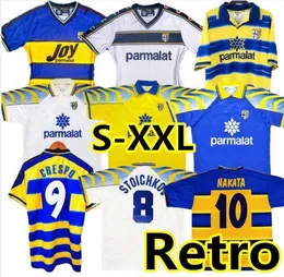 1998 1999 2000 Maglia da calcio retrò Parma Calcio 95 97 98 99 00 Maglia da calcio Baggio Crespo Cannavaro Stoichkov Thuram Futbol Camisa 01