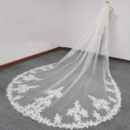 Свадебные вуали Real POS Beautiful Craby Wedding Veil 4 метра длиной один слой с расчесывами белые аксессуары невесты из слоновой кости
