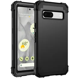 حالات مقاومة للصدمات الثقيلة ، ثلاث طبقات من PC PC PCER TPU Cover Cover Cover Rubber Armor Case لـ Google Pixel 6/6 Pro 6A ، Pixel 7/7 Pro ، Pixel 7A Phone Case