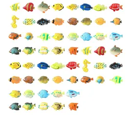 Artificial Tropical Fishes Floating Decoration for Fish Tank Summer Party Pool Catching Fish Game Favor Plastic Multi-Color