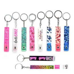 Keychains Lanyards Acrylic Card Pler Keychain Pendant Portable Contactless Keyring Debit Bank Grabber For Long Nail Drop Delivery Dh29E