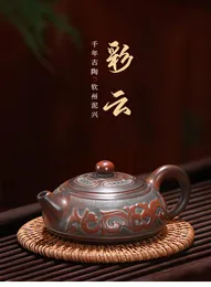 Tele Affermazione Nixing Zhou Yujiao Teapot Tea Pot Filter Teiera Teapot Nixing Clay Clay Regali personalizzati AUTUNE TEAPOT TEIERE THEIERE