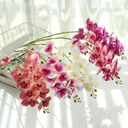 Kwiaty dekoracyjne 7/11 głowy sztuczne motyle bułeczki fałszywe ćmy rośliny orchidei na domowe przyjęcie weselne