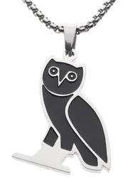 INS Weekend Drake Owl Pendant Necklace for Men and Women Hip Hop Personality Couple Charm Jewelry