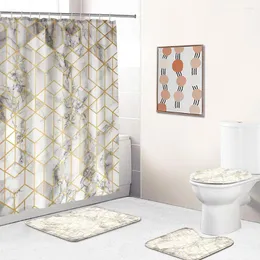 Capas de assento do banheiro séries de mármore impressão simplicidade decoração de casa capa de banheiro conjuntos