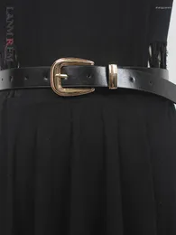 Celra cinturada cinto de couro pu para mulheres jeans de fivela preta de feminina chique vintage cintura feminina 2DA1058