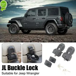 قفازات السيارة لغطاء سيارة Jeep Gladiator JT 2018+ مزلاج محرك السيارة مع إكسسوارات قفل المفتاح لجيب Wrangler JL 2018+
