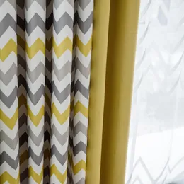 Cortinas de cortina para sala de estar amarelo tchau despojado cortinas de janela de quarto de casa decoração de casa cortinas
