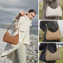 NEW Designer underarm bag Polene Half-Moon bag Lychee pattern Textured Calf Leather Tote Designer Zip Closure Crossbody Women Hobo Handbags Shoulder Bags Purse