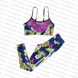 Flower Print Tracksuits Women Sexy Sport Vest Summer Breathable ...