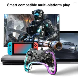 Game Controllers Transparent Controller With Turbo Function Wired Anti-wear Rocker Gamepad Gaming Accessories For PS Switch