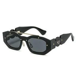 Neu für Männer und Frauen, randlose, grenzüberschreitende europäische und N-Trend-Persönlichkeits-Hip-Hop-Retro-Sonnenbrille mit Leopardenkopf