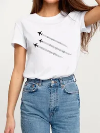 Camisetas femininas de verão Clothas Rouse de manga curta Plano gráfico Plano Love Sweet fofo de estampa fofa moda Kawaii Basic Tee Top