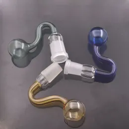 Vendita calda 10mm 14mm 18mm maschio femmina comune vetro colorato bruciatore a nafta tubi spesso adattatore in vetro Pyrex olio di tabacco ciotola chiodo per Dab Rig