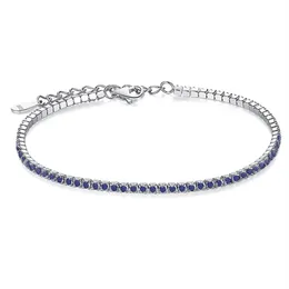 925 Bracelet srebrnego tenisa dla kobiet z sześciennym łańcuchem z cyrkonią przeciwpoślizgową Sterling-Silver-Jewelry290z