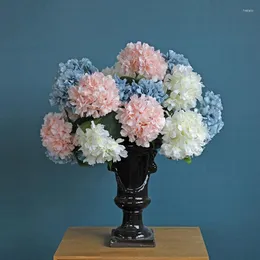 装飾的な花5フォークアジサイ人工シルクフレーズブーケレトロフェイクプラントホームガーデンウェディングサプライdiy acce