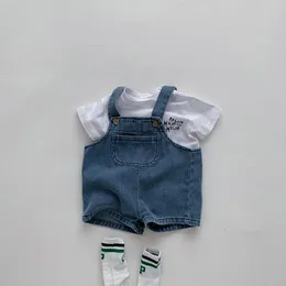 Pyjamas Set Baju Bayi Musim Panas Milancel 2023 Anak Perempuan Balita Setelan Dan denim övergripande Pakaian Laki Laki 230515