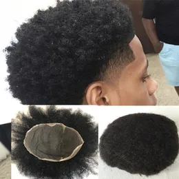 Afro Curly Full Lace Mens Toupee Toupee Kinky Curly Human Men Men Systems Wig System