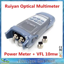 Equipamento de fibra óptica Ruiyan Multímetro óptico com medidor de potência -70 a 10dBm e 10mw 10km Testador de cabo Localizador de falha visual