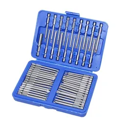 Schroevendraaier Set di 50 punte extra lunghe Torx Star Hex Pozi Phillips Set di cacciaviti a taglio con potenti set di strumenti magnetici