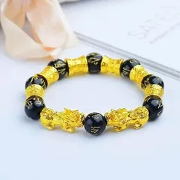 سوار القوات الشجاعة Strand Beads Pixiu للنساء الرجال يجلبون الثروة المحظوظة Feng Shui أساور