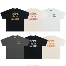 Tasarımcı Moda Giyim Tees Tshirt Street Trend Marka Galerileri Deptes Klasik Fransız Mektubu Slogan Yuvarlak Boyun Kısa Kollu Tshirt Gevşek Yaz Lüks Gündelik T