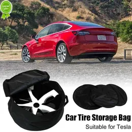 Car Wheel Cover Storage Bag Hubcaps for Tesla Model 3 Y 2023 Hub Cap Portable Carrying Organizer Bag Car Hubcap Auto Accessories