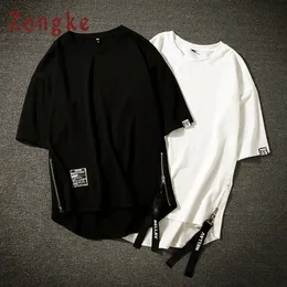 رجال tshirts zongke قميص أبيض harajuku ملابس خمر الشارع الهيب هوب الصيف op 5xl 230515