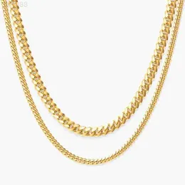 Design di gioielli hip-hop di lusso Personalizzato 2.5mm-7mm 10k 14k 18k 24k Collana a catena a maglie cubane in oro giallo massiccio Miami per uomo Donna