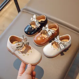 Kids Shoes Girls Shoes Cute Bowknot Girls Loafers PU Leather Princess Shoes Soft Sole Flats Shoes Size 23-34