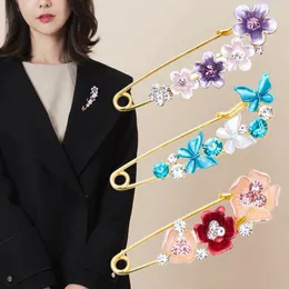 Fashion Shawl Flower Brooch For Women High Quality Corsage Tulip Large Pins Brooch Jacket Anti-glare Silk Scarf Buckle Jewelry