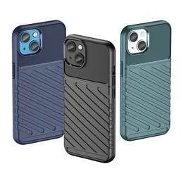 Phone Cases For Iphone 15 14 13 12 Xr Xs X Mini Pro Max 8 7 Plus CE Rugged Shield Frosted Texture Cover Case Stripe Funda