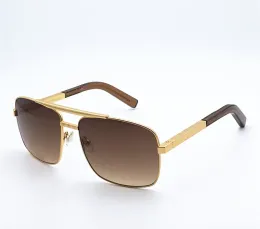 Moda luksusowe designerskie okulary przeciwsłoneczne postawa okularów przeciwsłonecznych 0259 0260 Męskie klasyczne vintage metalowe szklanki kwadratowe letnie trendy na zewnątrz Ochrona UV Come