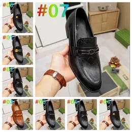 New High quality Formal Dress Shoes For Men Black Genuine Leather Shoes Pointed Toe Mens Business Bright skin Oxfords Casual shoess 6.5-12