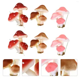 Декоративные цветы грибовые грибы сад мини -декор. Миниатюрные искусственные украшения ландшафтный орнамент пена Микро -фальшивые фигурки