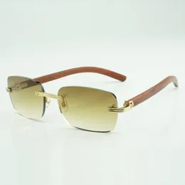 Sonnenbrillengestelle aus Holz 0286O mit natürlichen Originalholzstäben und 56-mm-Gläsern 02860 02868
