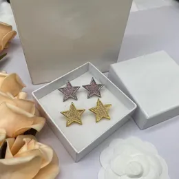 Mode Delicacy Elegant Letter Zircon Five-Star Ear Stud Girl's Gift Party Banquet Women's Jewelry Earrings