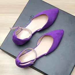 Sandali Lady Flock Sandali in pelle nabuk con borchie Appartamenti tradizionali Vestibilità ampia 348 Wine Purple Beautiful Soft Shoes Cover Heel Buckle 230515