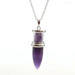 Pendant Necklaces Silver Plated Shape Amethysts Stone Lapis Lazuli Necklace Fashion Jewelry