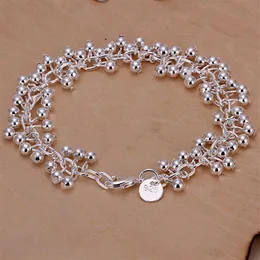 Geschenk 925 Silber Light Grape Armband DFMCH017 Brandneue, modische 925 Sterling Silber vergoldete Kettengliederarmbänder high281w