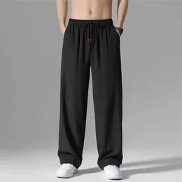 Men's Pants 2023 Ice Silk Men Joggers Sweatpants Male Y2k Streetwear Sportswear Jogging Gym Trousers Oversized Baggy Wide Leg Straight 230515