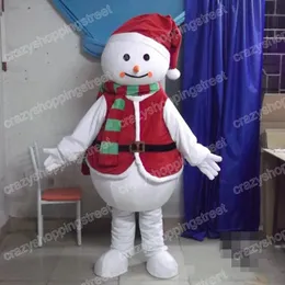 Halloween Cute Snowman Mascot Costume Cartoon Postacie Suit Suit Christmas Doross Rozmiar przyjęcia urodzinowego strój na zewnątrz Reklamy Reklamy