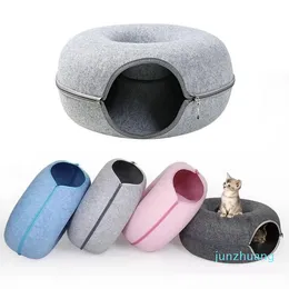 Designer -Toys Ulmpp Cats Tunnel Interactive Play Toy Pet House Dual Use Kitten Puppy Indoor Round Cave Beds Training Toy Small Dog Supplies